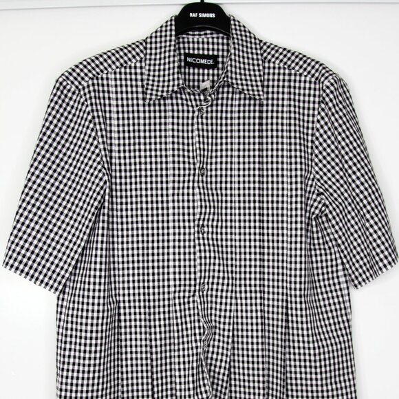 BNWT SS20 NICOMEDE EPISODE 1 GINGHAM SHIRT M - Picture 1 of 10